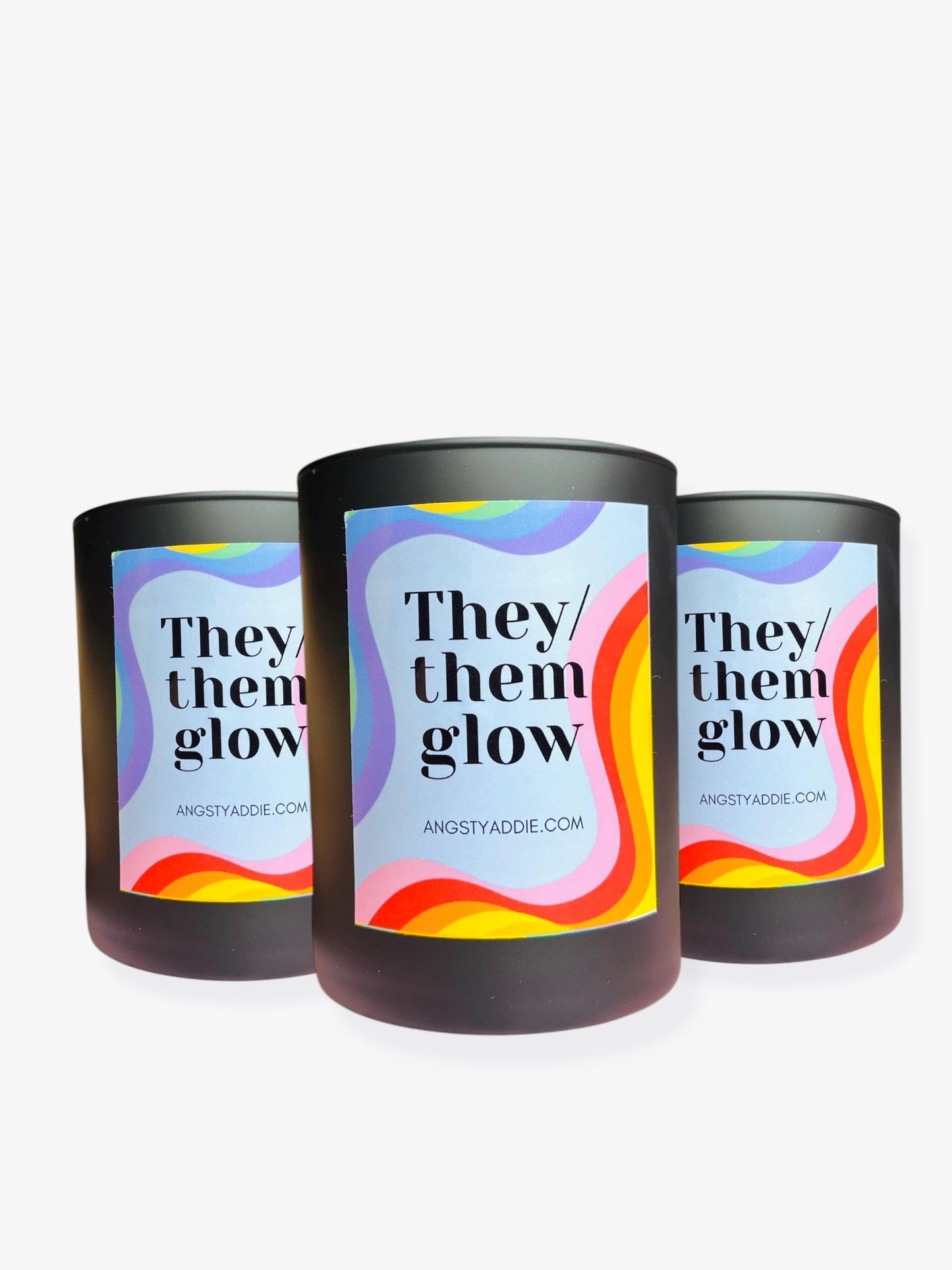 They/Them Glow candle
