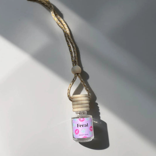 Funny car air freshener, Feral but free, Scented car diffuser, hanging air freshener, car accessories for women Angsty Addie