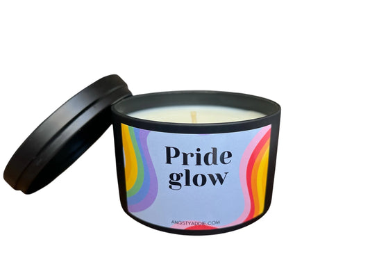 Pride Glow candle Angsty Addie