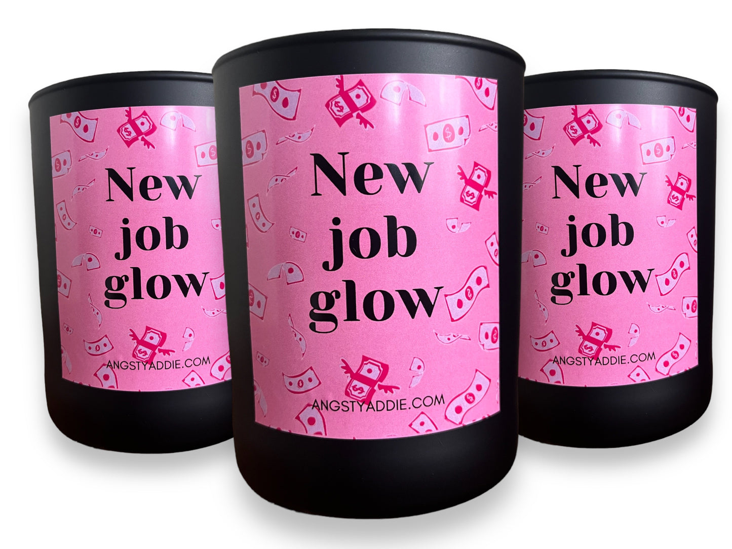 New Job Glow candle