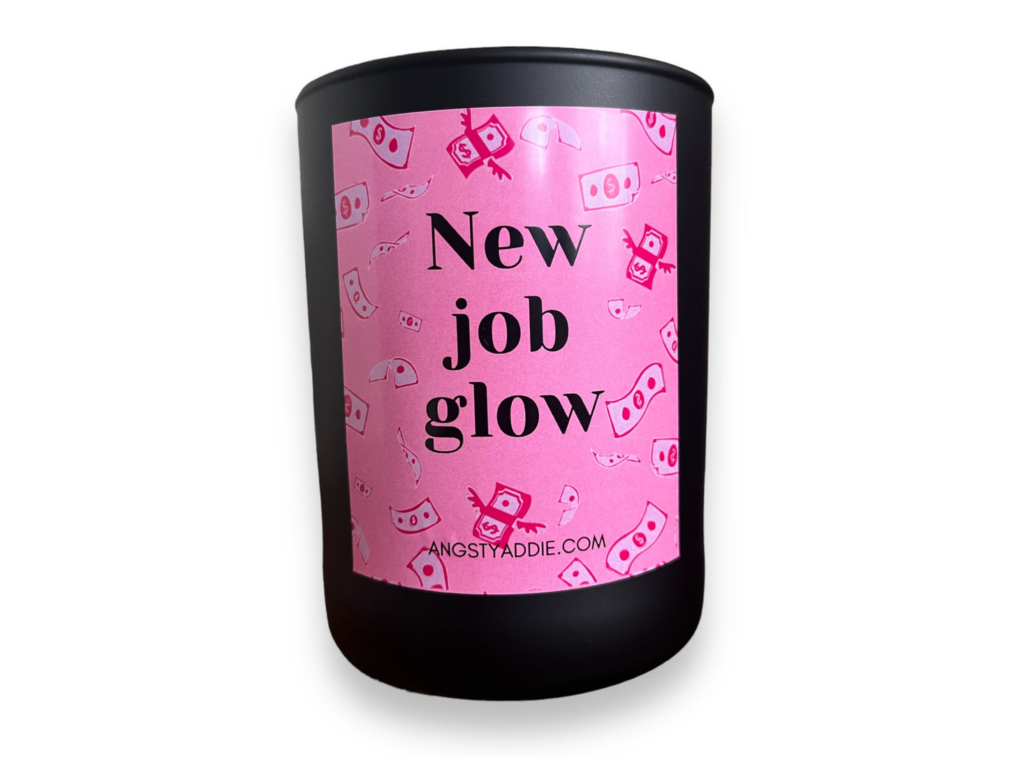 New Job Glow candle