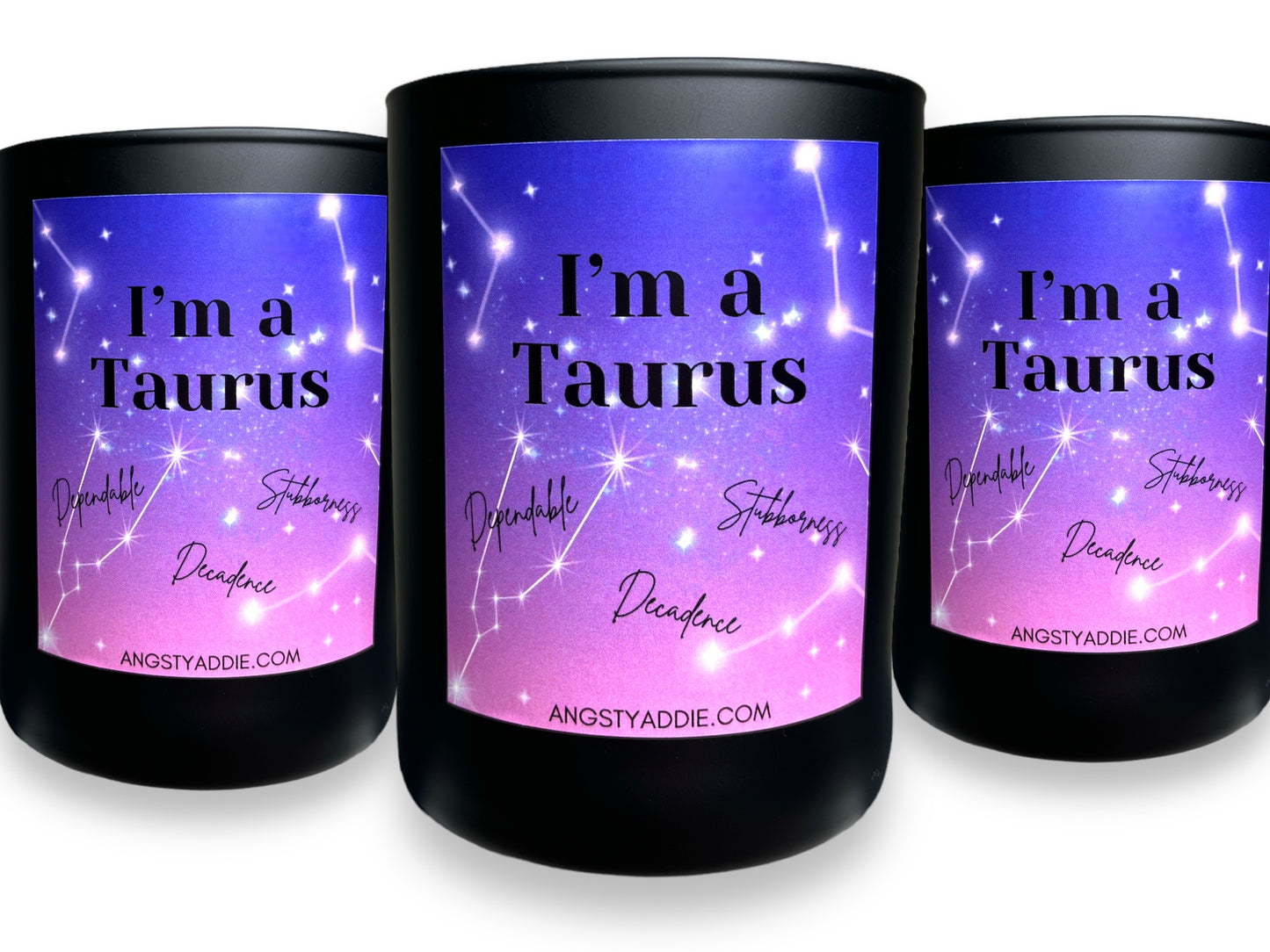 Taurus zodiac candle