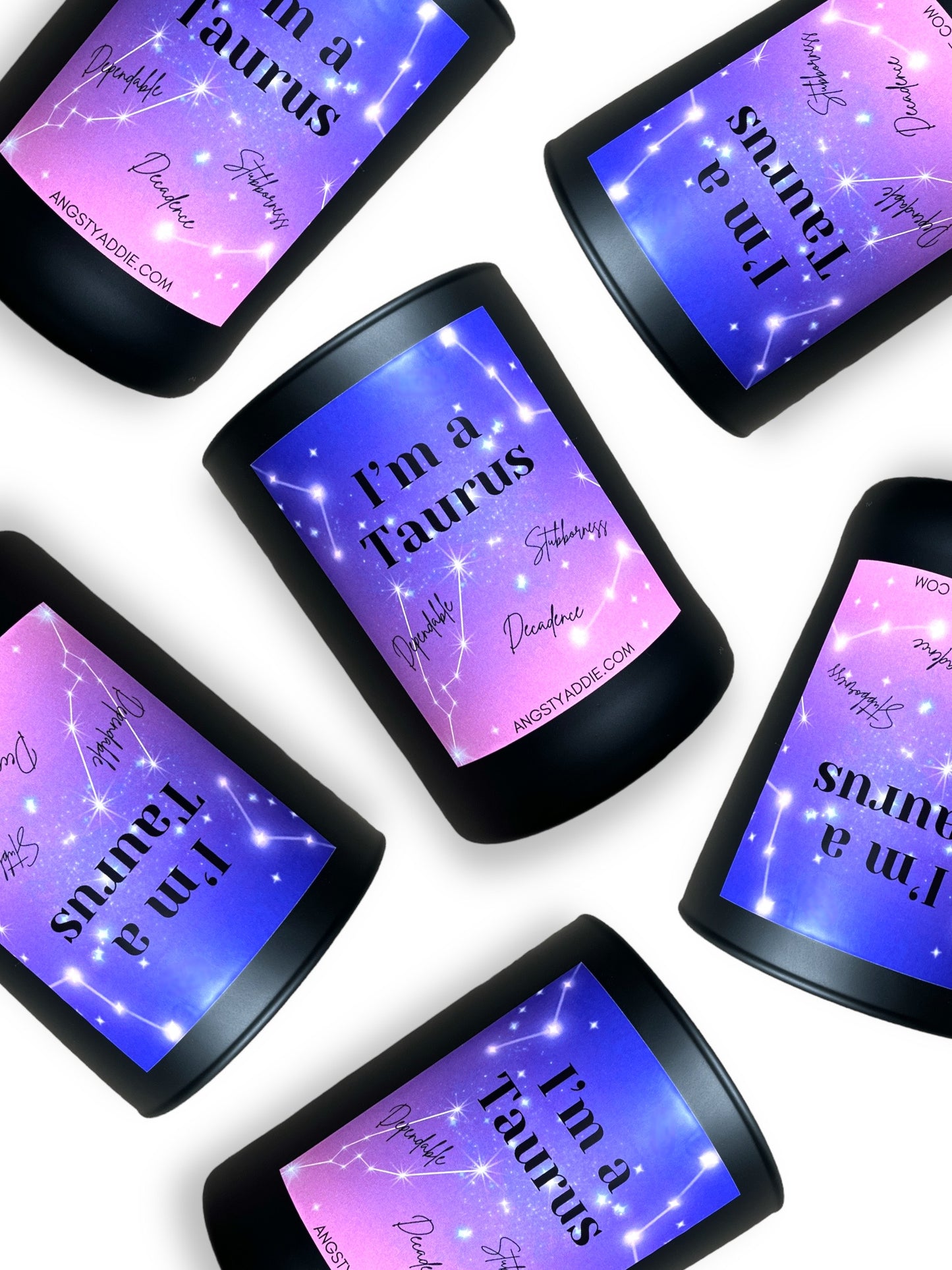 Taurus zodiac candle
