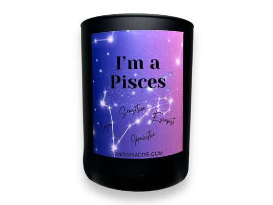 Pisces zodiac candle