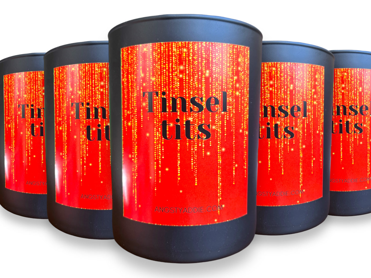 Tinsel Tits Christmas candle