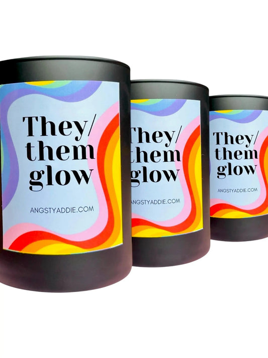 They/Them Glow candle Angsty Addie