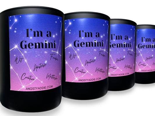 Gemini Zodiac candle