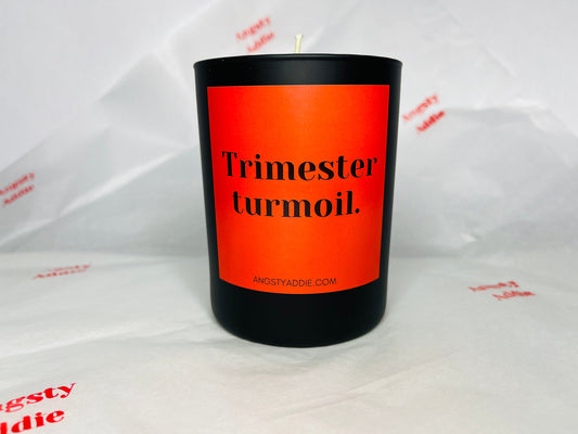 Trimester Turmoil candle