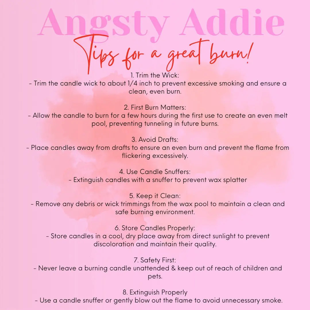 Trimester Turmoil candle Angsty Addie