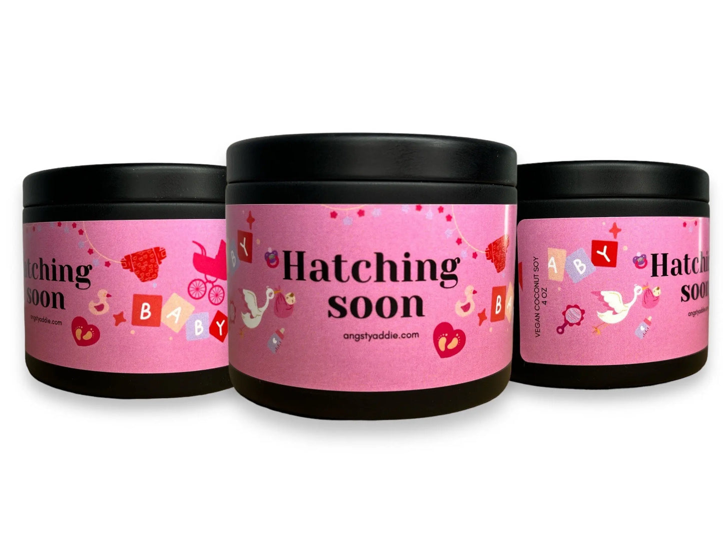 Girl baby shower candle favors Angsty Addie
