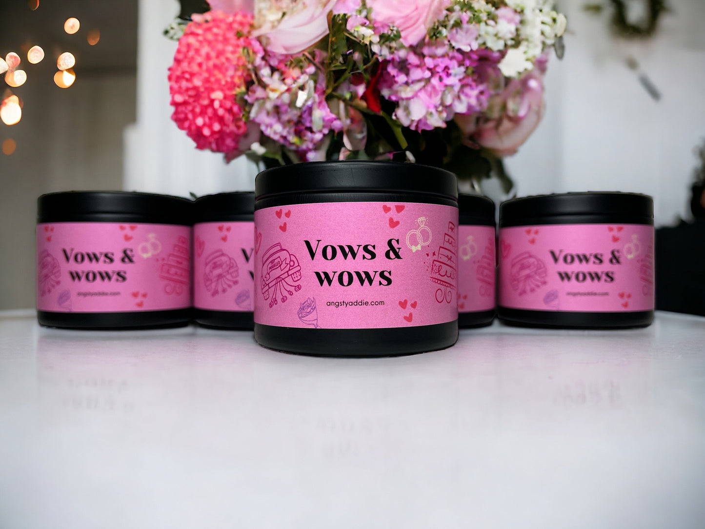 Vows + Wows bridal shower favors