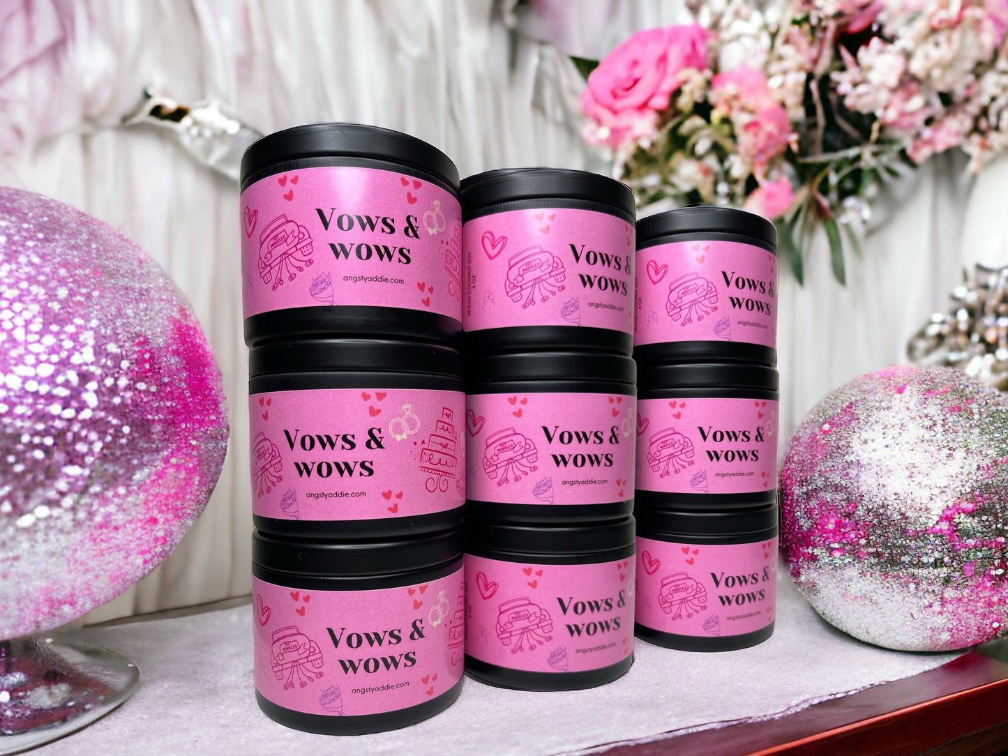 Vows + Wows bridal shower favors
