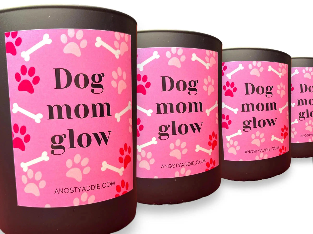 Dog Mom Glow candle Angsty Addie