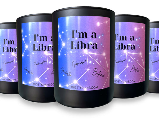 Funny Libra zodiac sign candle