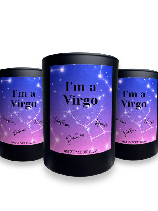 Virgo zodiac candle