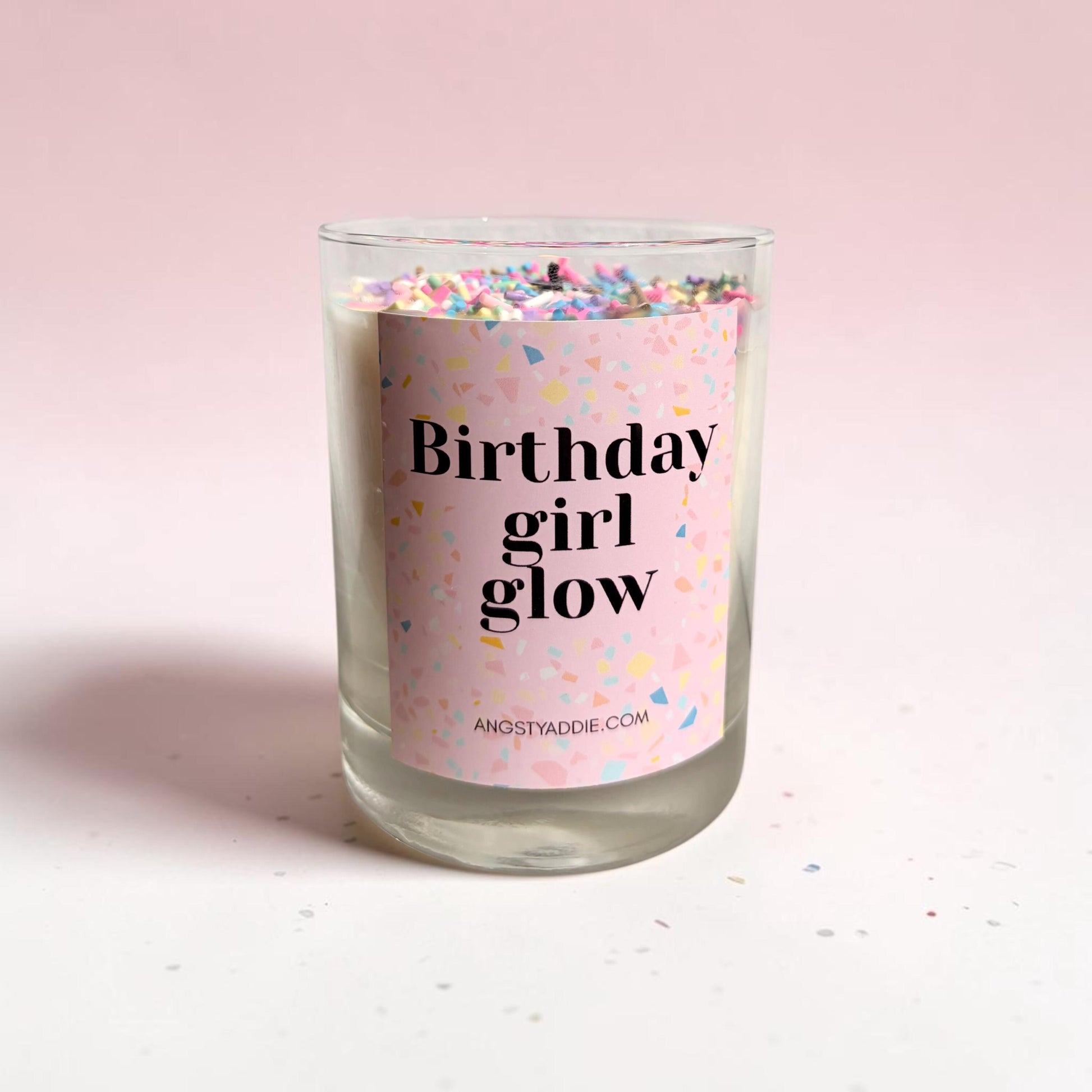 Glitter candle, 60th birthday gifts for women, dessert candle Angsty Addie