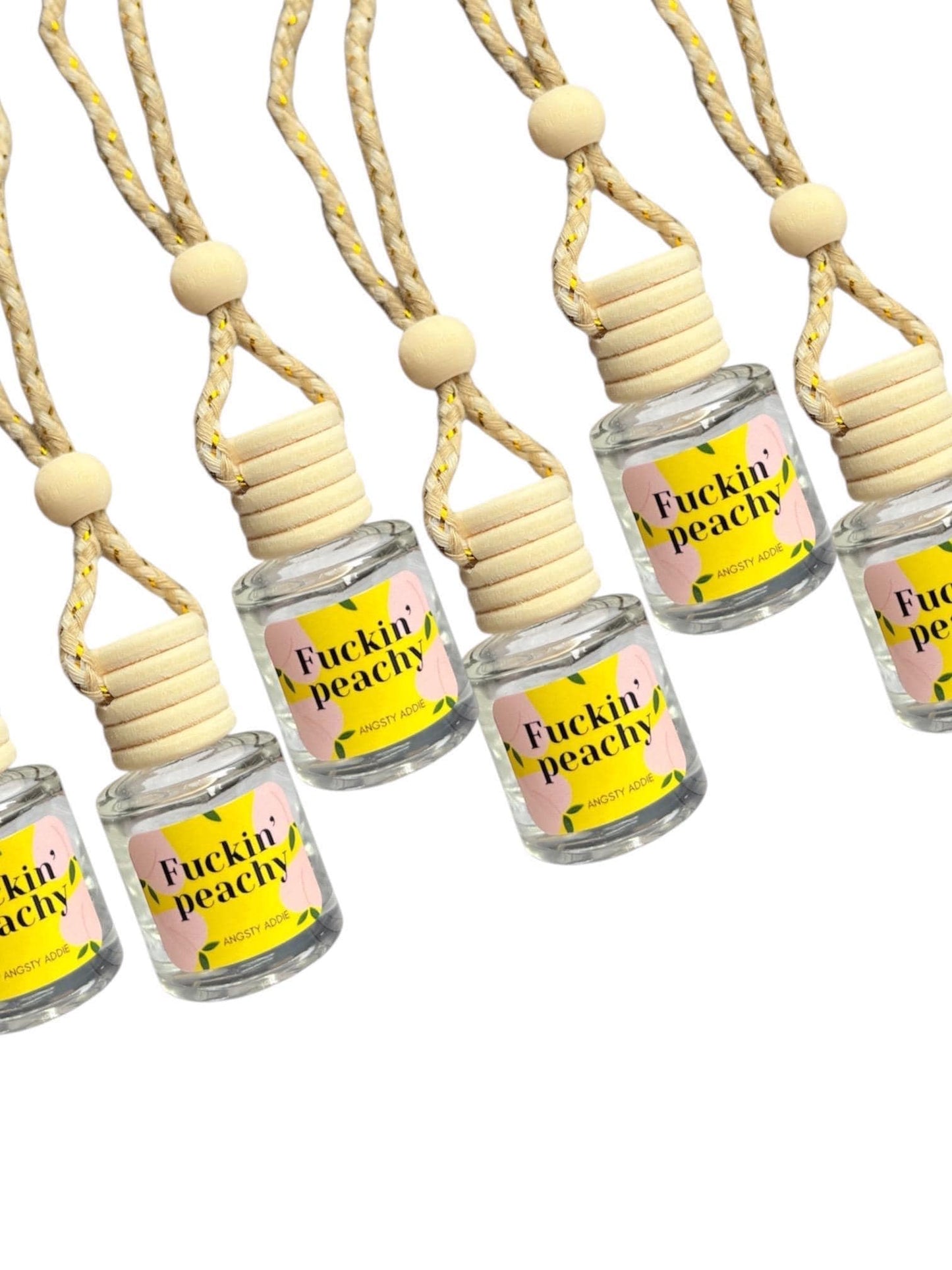Funny car air freshener, Scented car diffuser, hanging air freshener, car accessories for women, just peachy