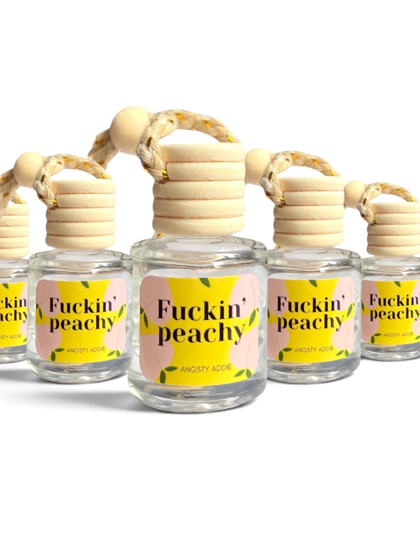 Funny car air freshener, Scented car diffuser, hanging air freshener, car accessories for women, just peachy