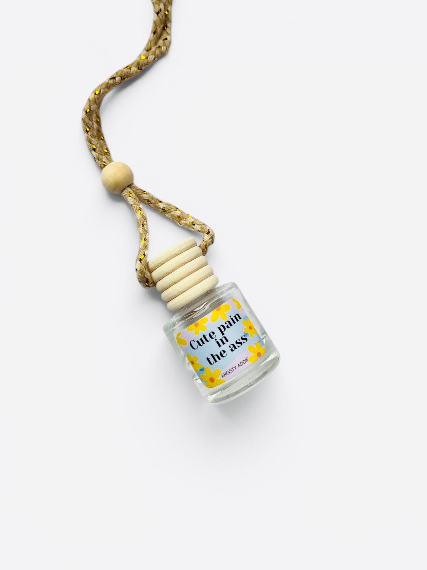 Funny car air freshener, Scented car diffuser, hanging air freshener, Just peachy