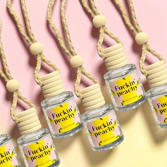 Funny car air freshener, Scented car diffuser, hanging air freshener, car accessories for women, just peachy