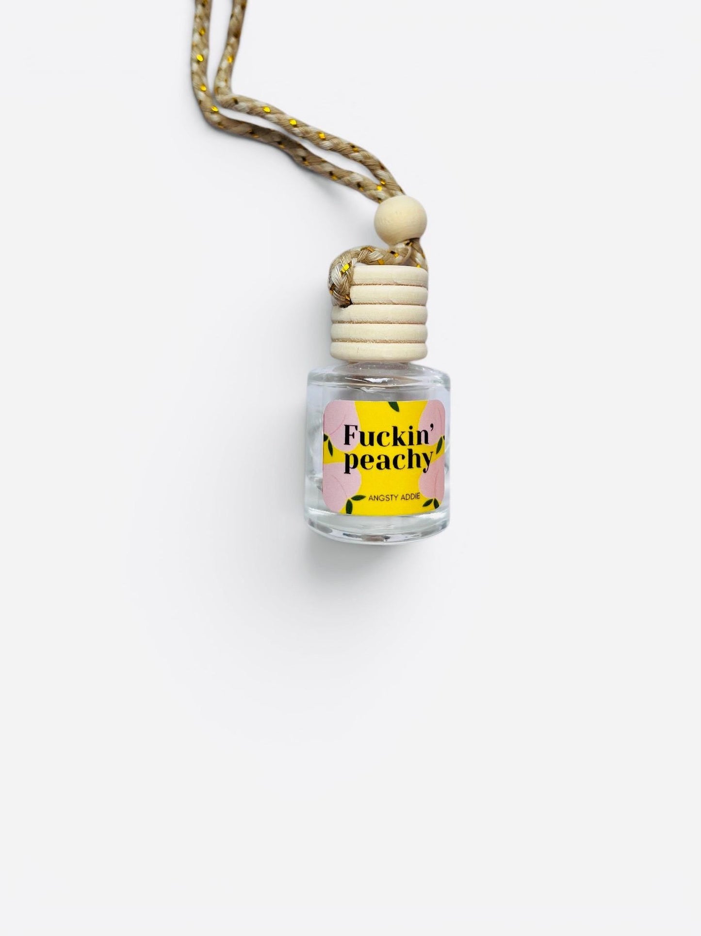 Funny car air freshener, Scented car diffuser, hanging air freshener, car accessories for women, just peachy