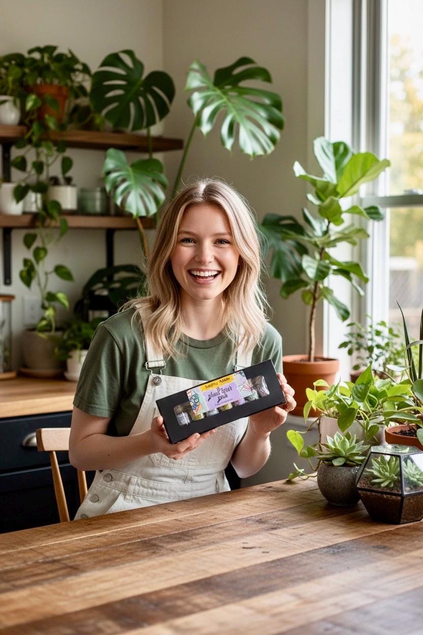 Plant lover gift box, plant lover gift idea, hanging car diffuser