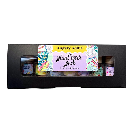 Plant lover gift box, plant lover gift idea, hanging car diffuser Angsty Addie 