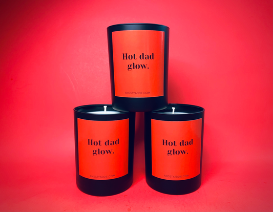 Hot Dad Glow candle