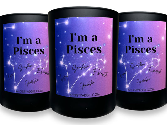 Pisces zodiac candle