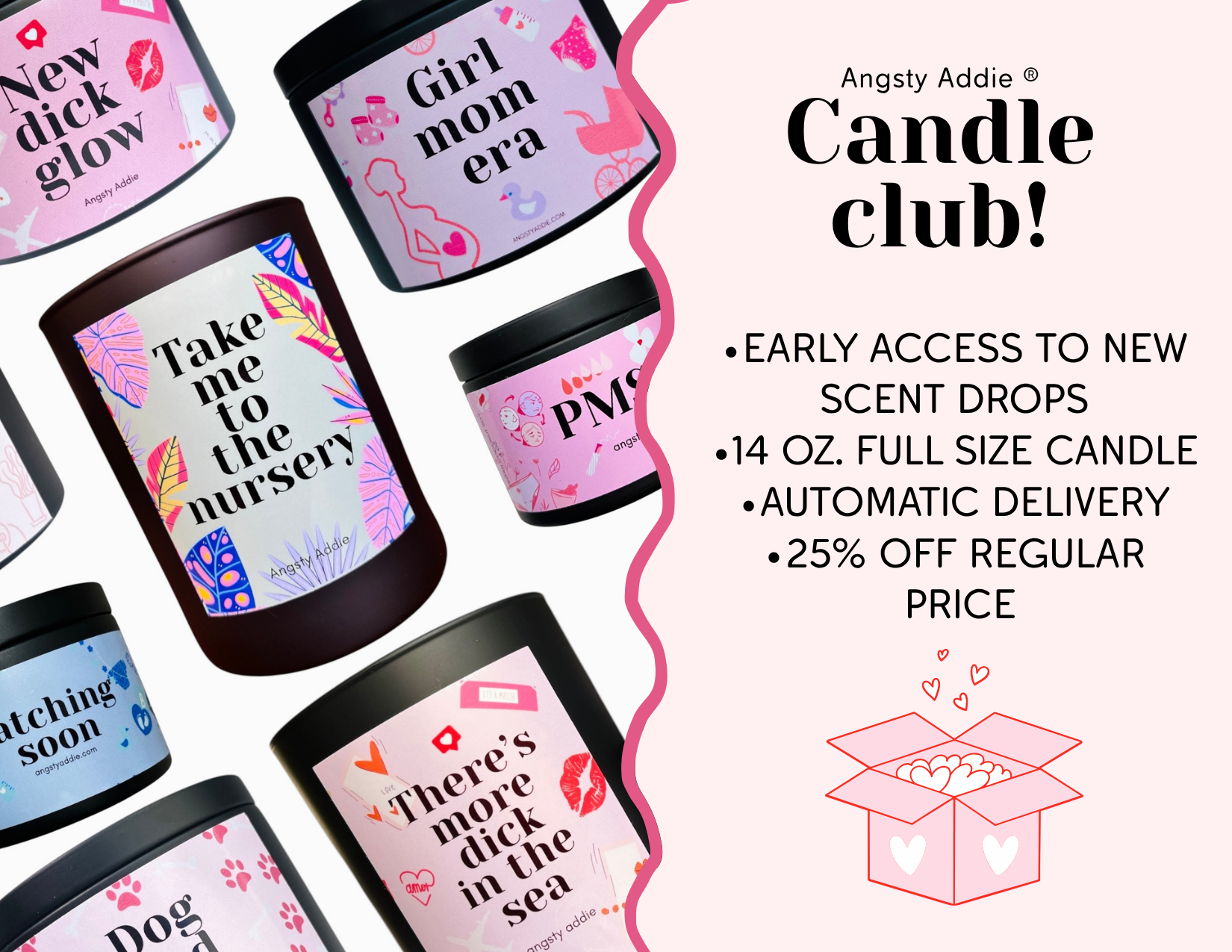 Candle Subscription Box Angsty Addie