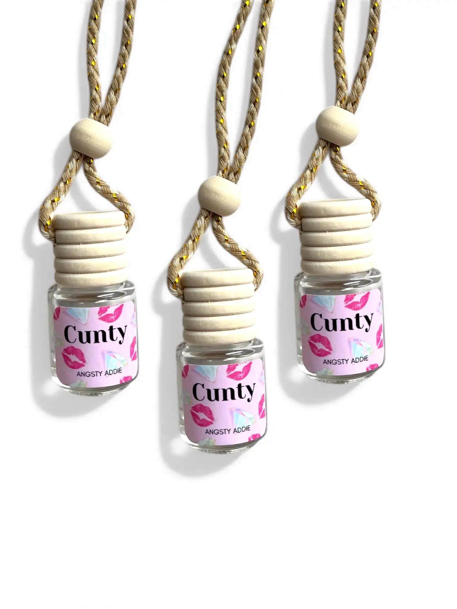 Funny car air freshener, Scented car diffuser, hanging air freshener, car accessories for women Angsty Addie