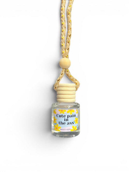 Funny car air freshener, Scented car diffuser, hanging air freshener, Just peachy
