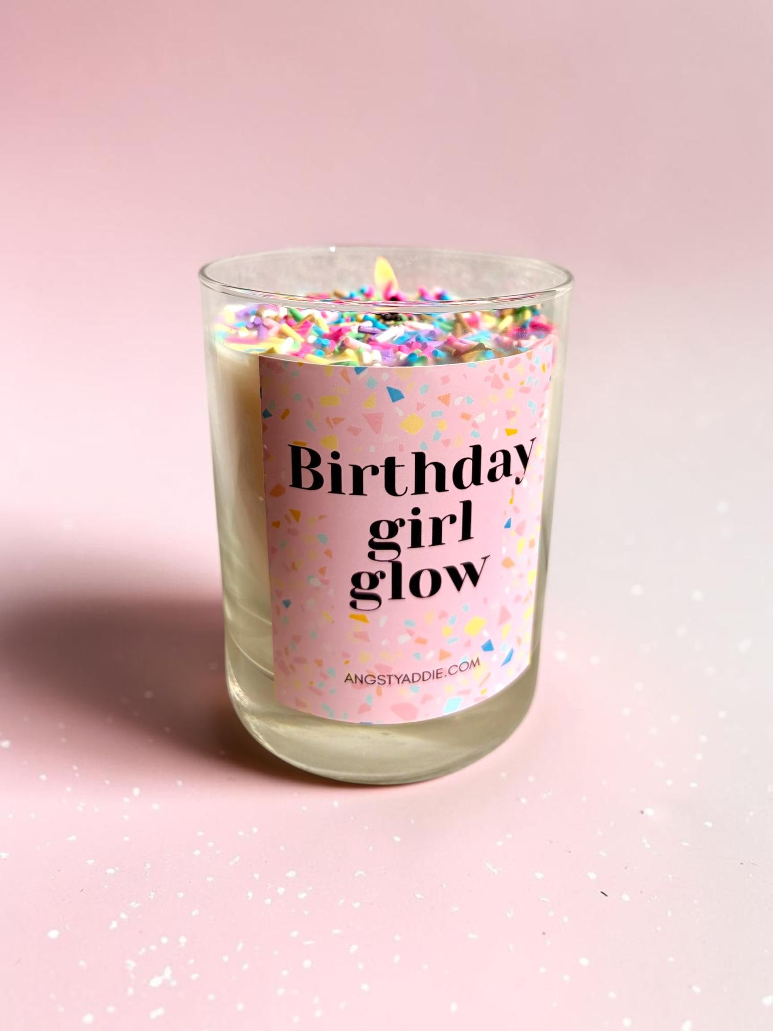 Glitter candle, 60th birthday gifts for women, dessert candle Angsty Addie