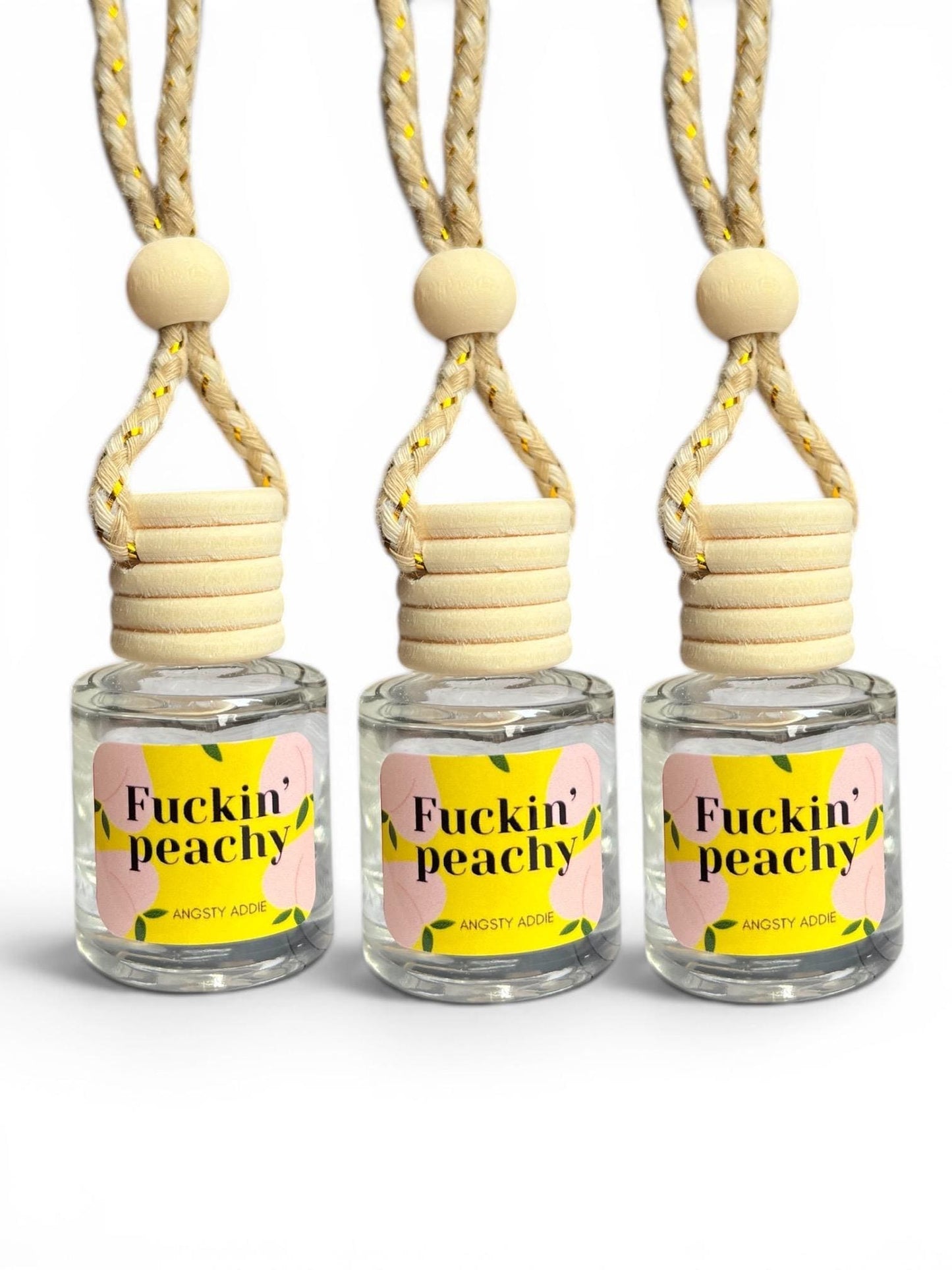 Funny car air freshener, Scented car diffuser, hanging air freshener, car accessories for women, just peachy