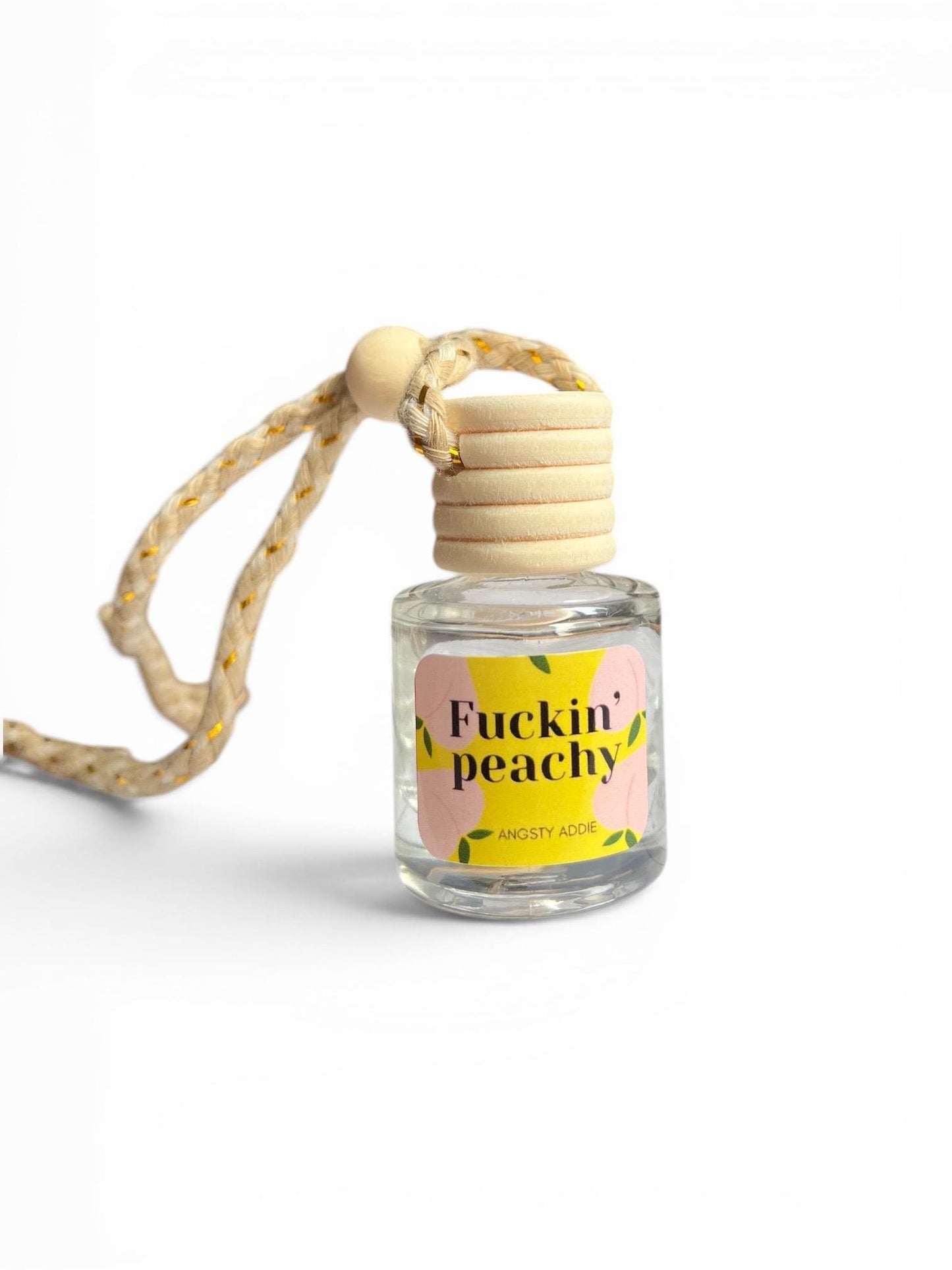 Funny car air freshener, Scented car diffuser, hanging air freshener, car accessories for women, just peachy