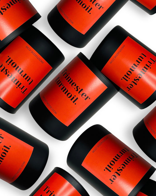 Trimester Turmoil candle