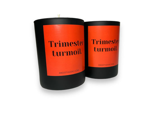 Trimester Turmoil candle