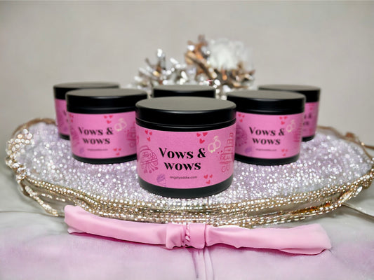 Vows + Wows bridal shower favors