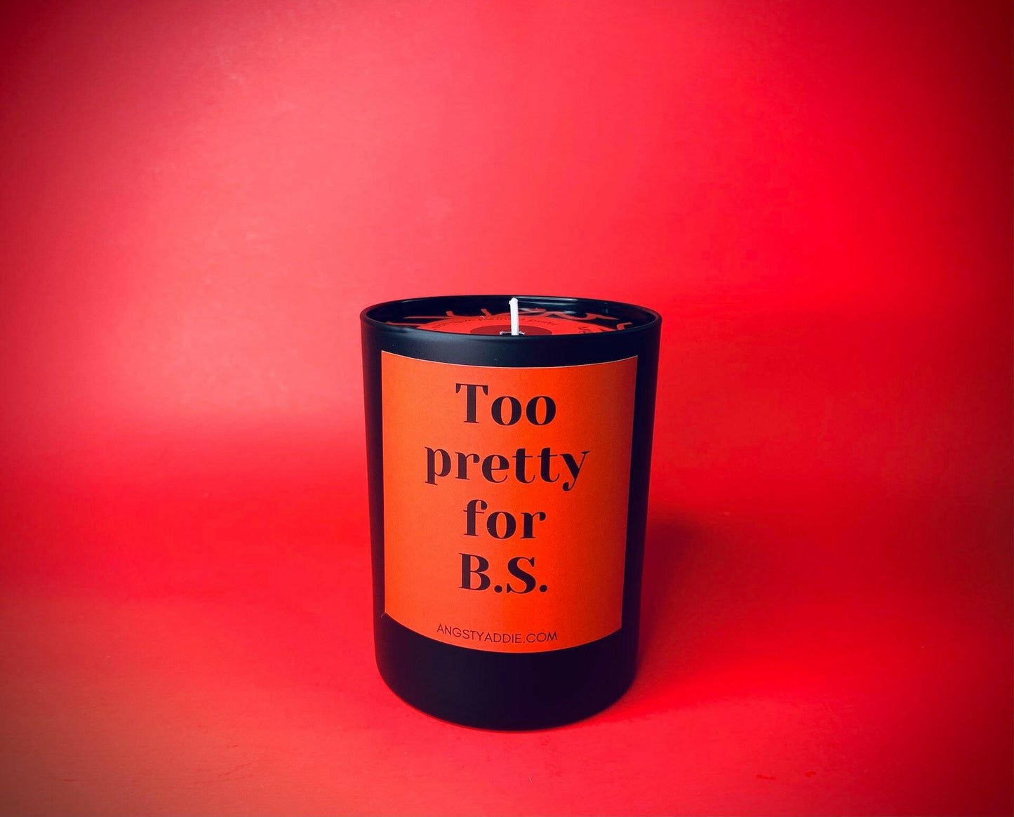 Too Pretty for B.S. candle