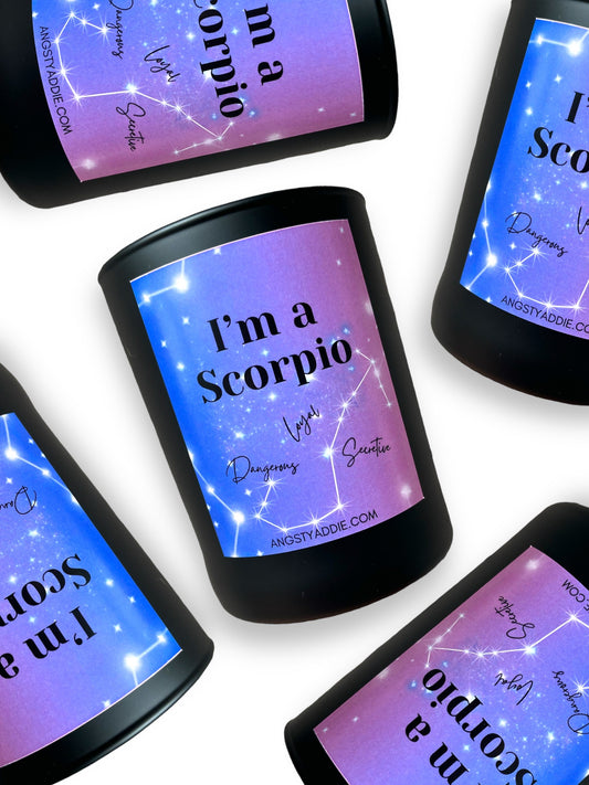 Scorpio zodiac candle